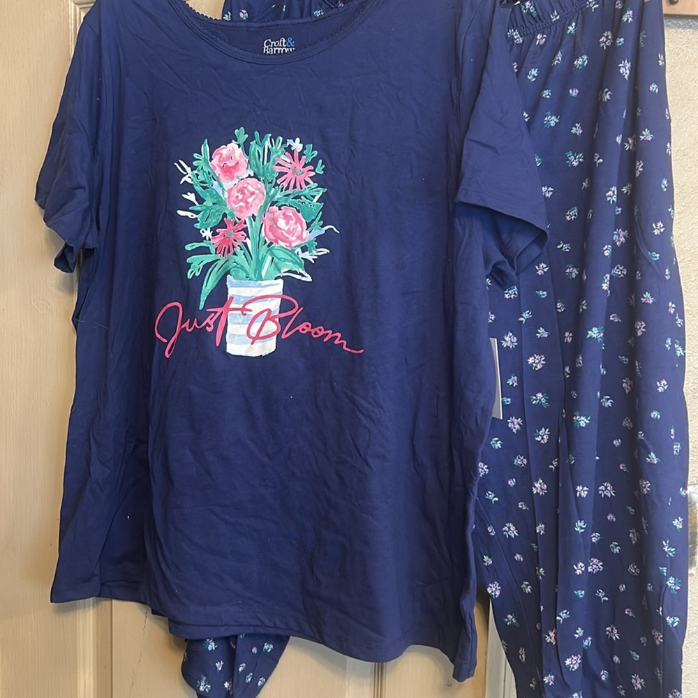 NWT Sz 1x Croft & barrow Capri pajamad